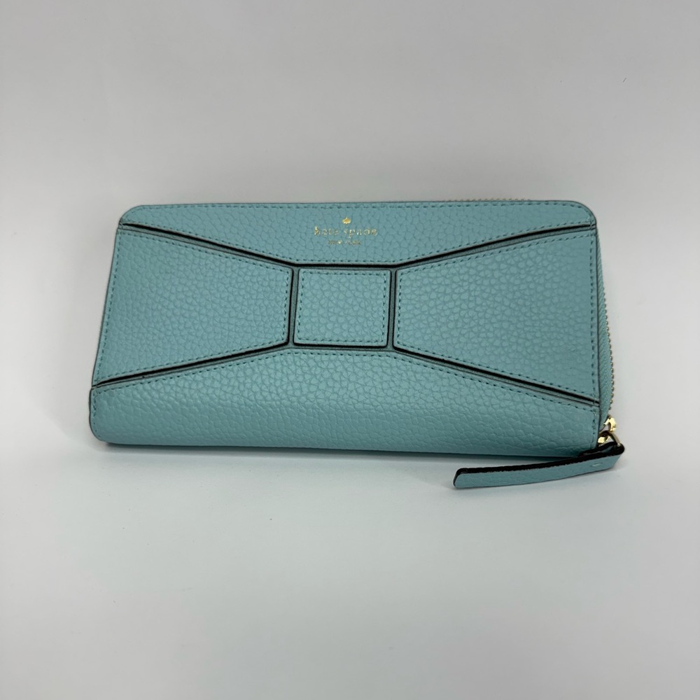 Kate Spade Teal Leather Zip Wallet